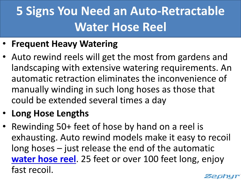 PPT - When to Use Heavy-Duty Auto Rewind Water Hose Reels