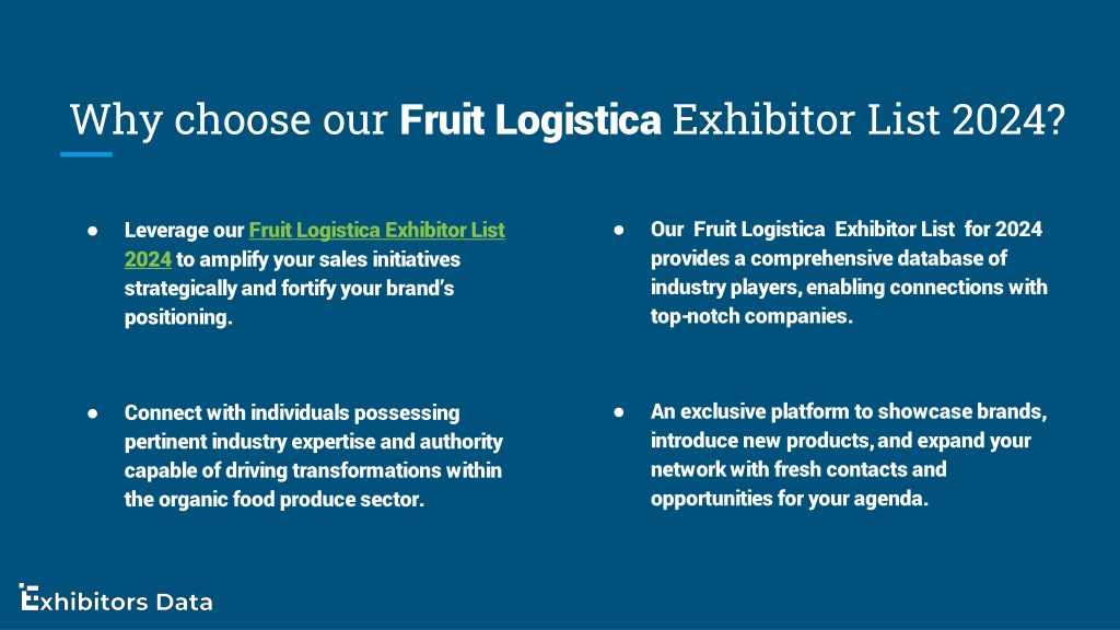 PPT Fruit Logistica Exhibitor List 2024 PowerPoint Presentation, free