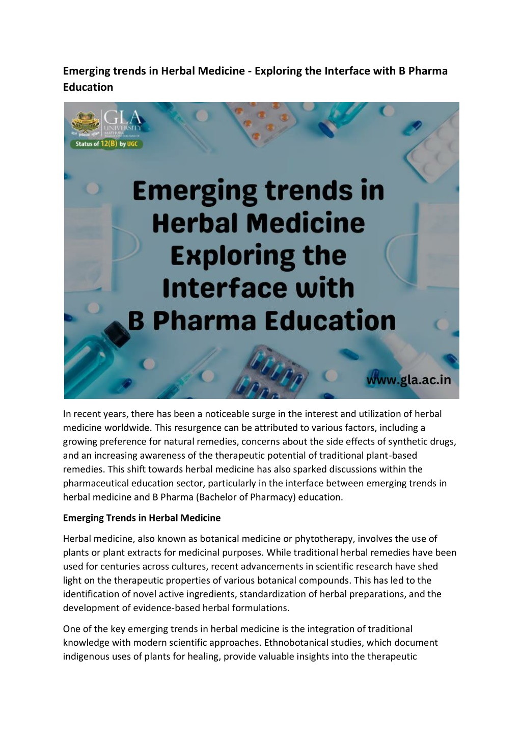 PPT - Emerging Trends In Herbal Medicine - Exploring The Interface With ...