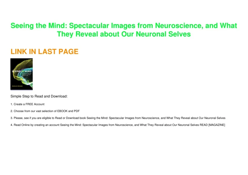 Spectecular Images PPT - DOWNLOAD ⚡ PDF ⚡ Seeing the Mind: Spectacular Images from ...