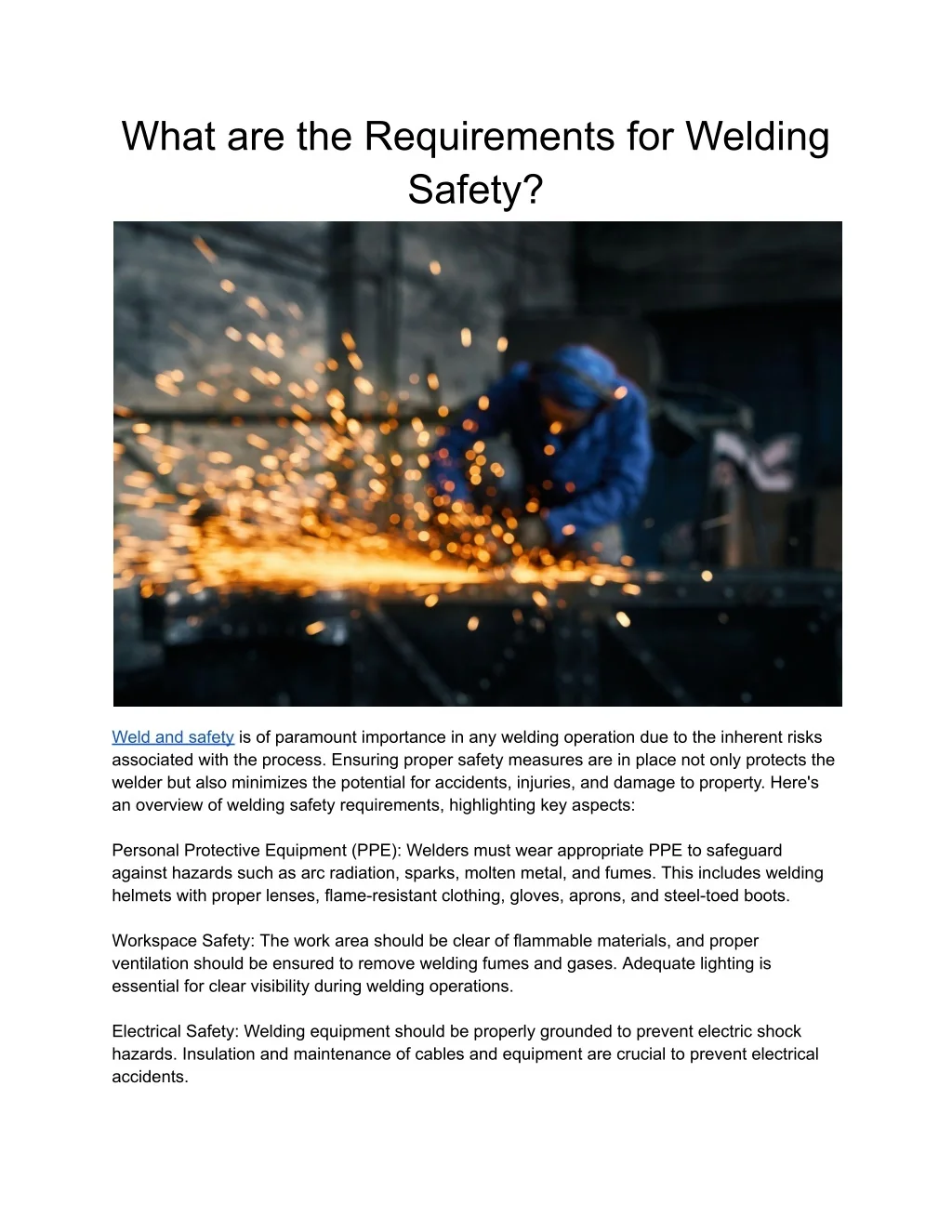 PPT - What are the Requirements for Welding Safety PowerPoint ...