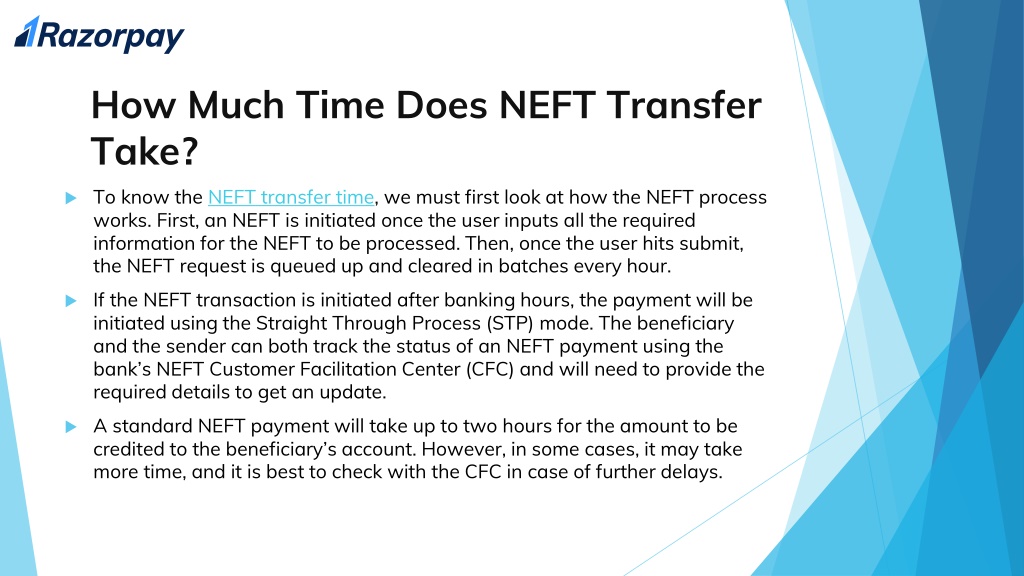 PPT NEFT Timings Updated 2024 NEFT Transfer Timings & Holidays