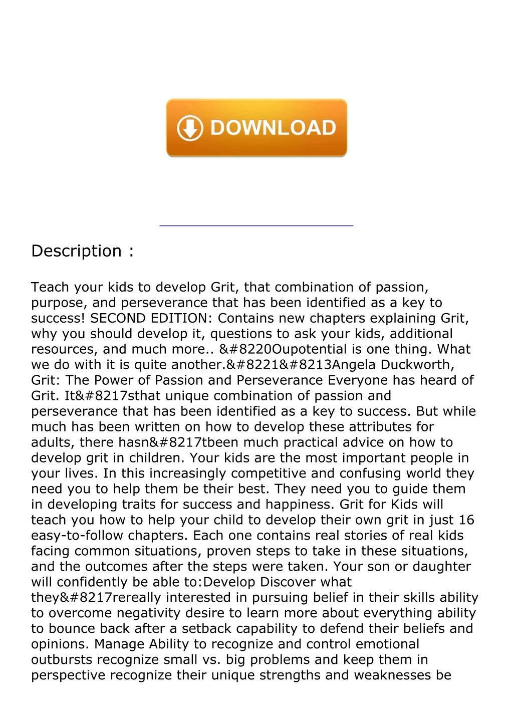 PPT - [PDF] ️DOWNLOAD⚡️ Grit for Kids: 16 top steps for developing Grit ...