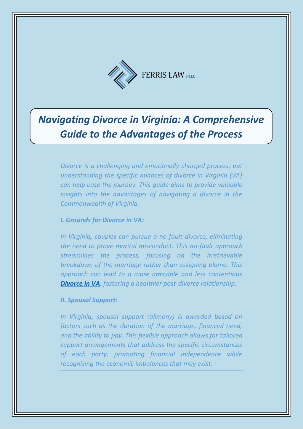 PPT - Navigating Divorce in Virginia A Comprehensive Guide to the 