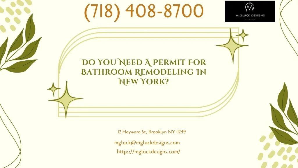 PPT - Do You Need A Permit For Bathroom Remodeling In New York ...