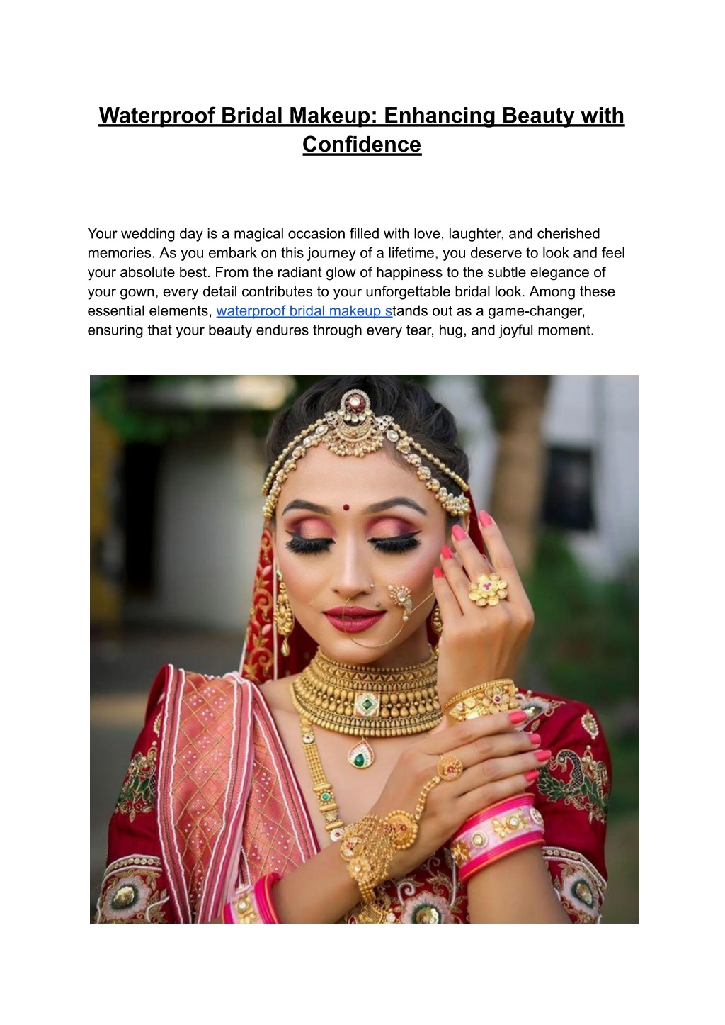 PPT - Waterproof Bridal Makeup: Enhancing Beauty with Confidence 