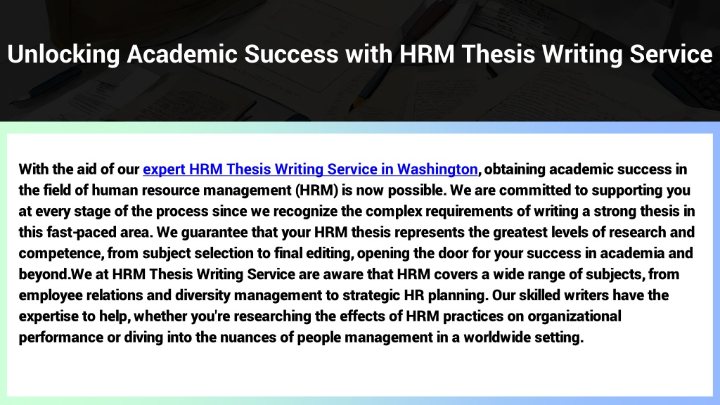 hrm master thesis topics