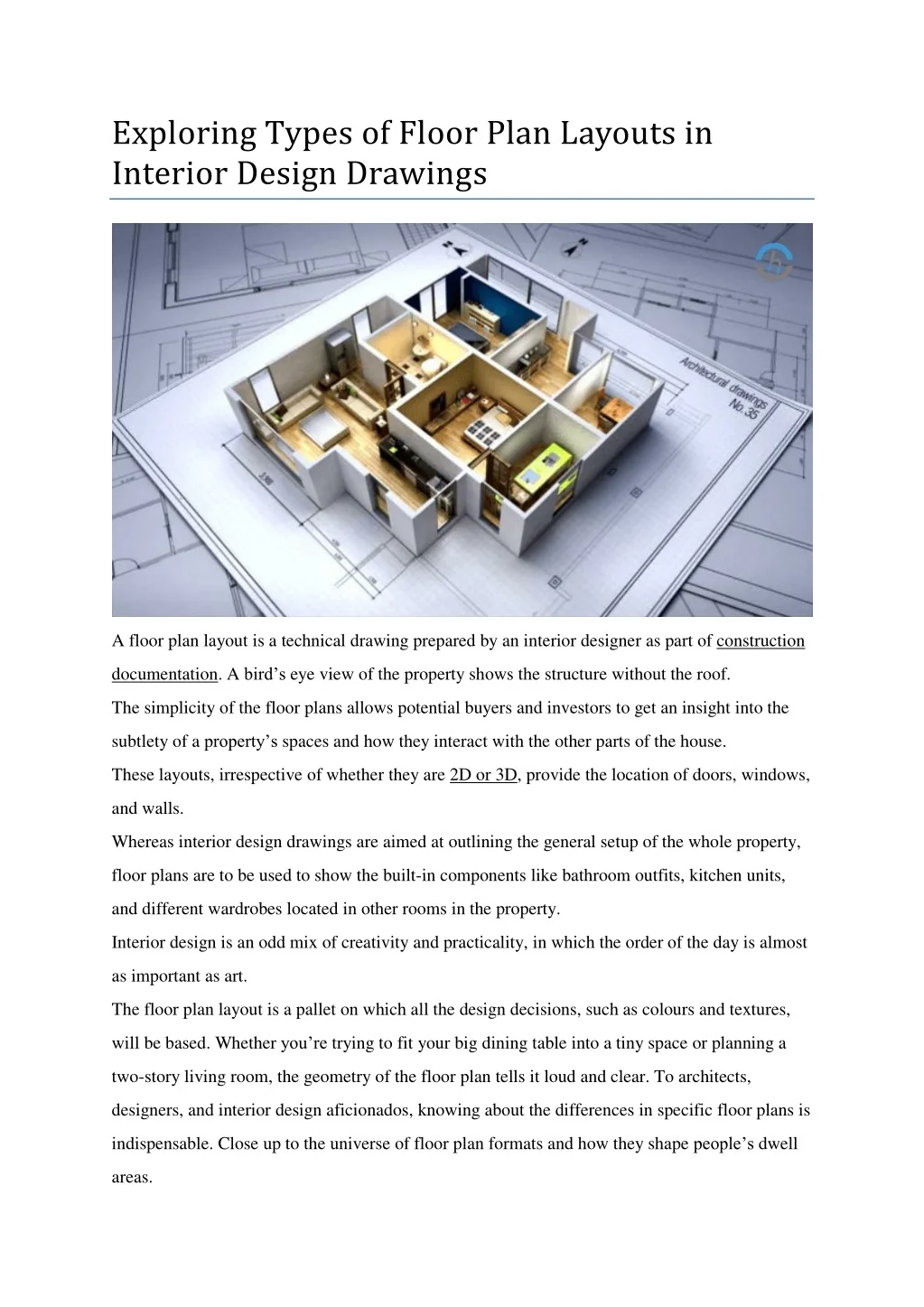 PPT - Exploring Types of Floor Plan Layouts in Interior Design Drawings ...