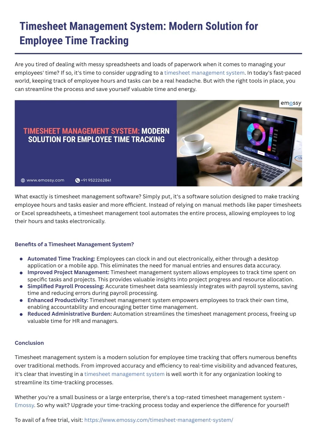 Timesheet Computer System PPT - Timesheet Management System: Modern Solution for Employee Time ...