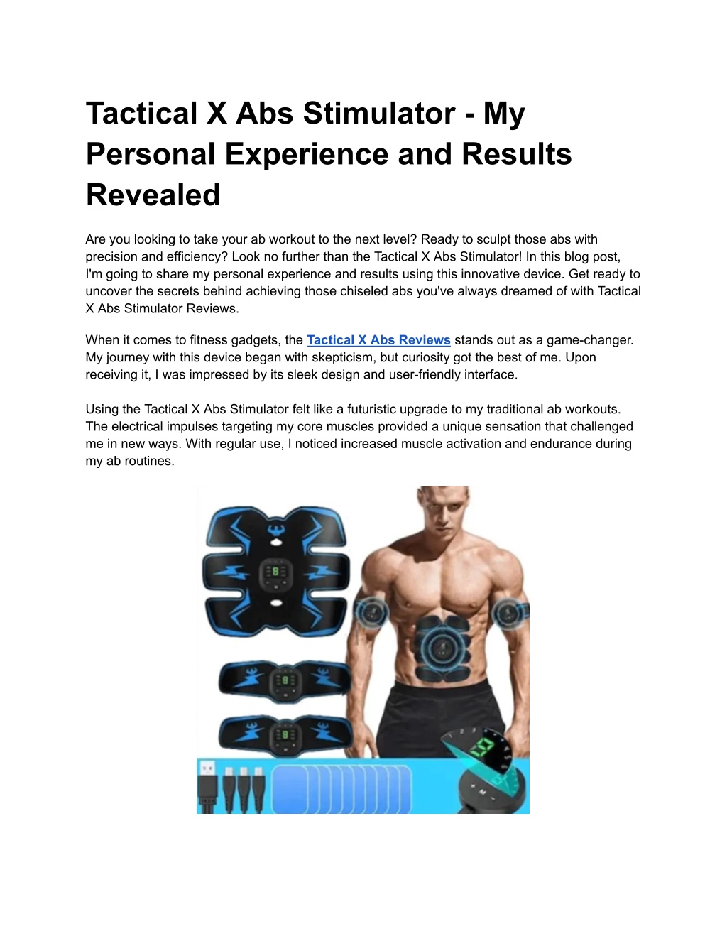 PPT - Tactical X Abs Stimulator - My Personal Experience and Results ...