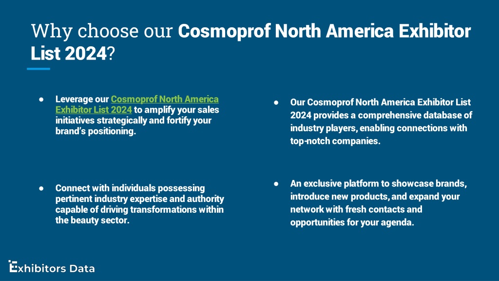 PPT Cosmoprof North America Exhibitor List 2024 PowerPoint