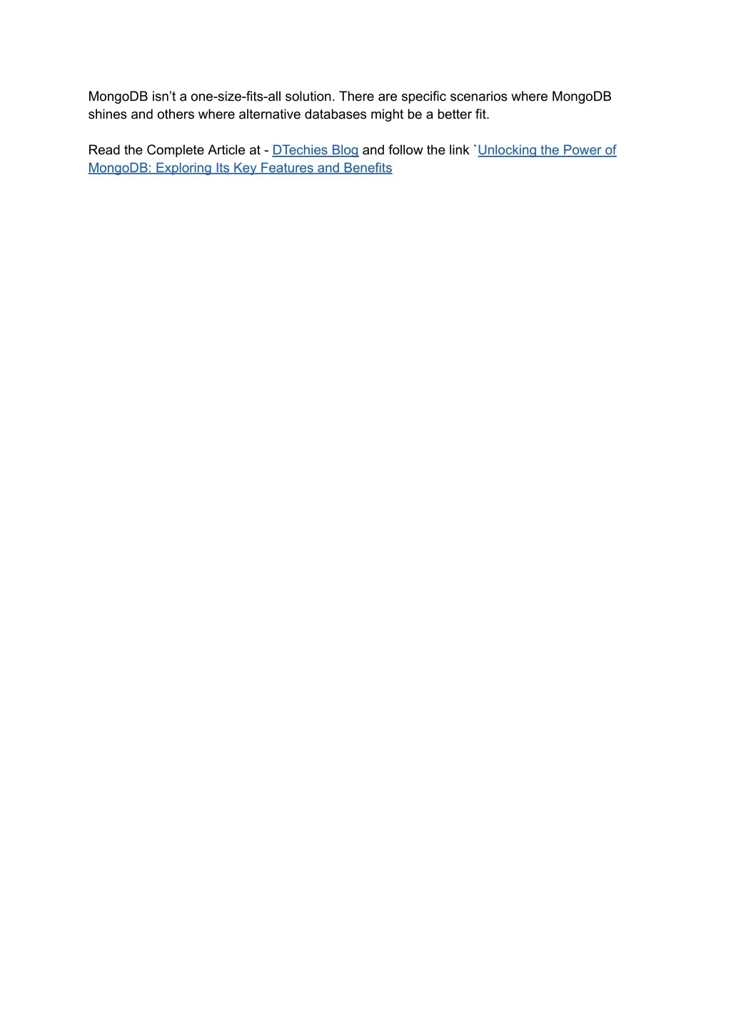PPT - MongoDB - Exploring Its Key Features and Benefits PowerPoint ...