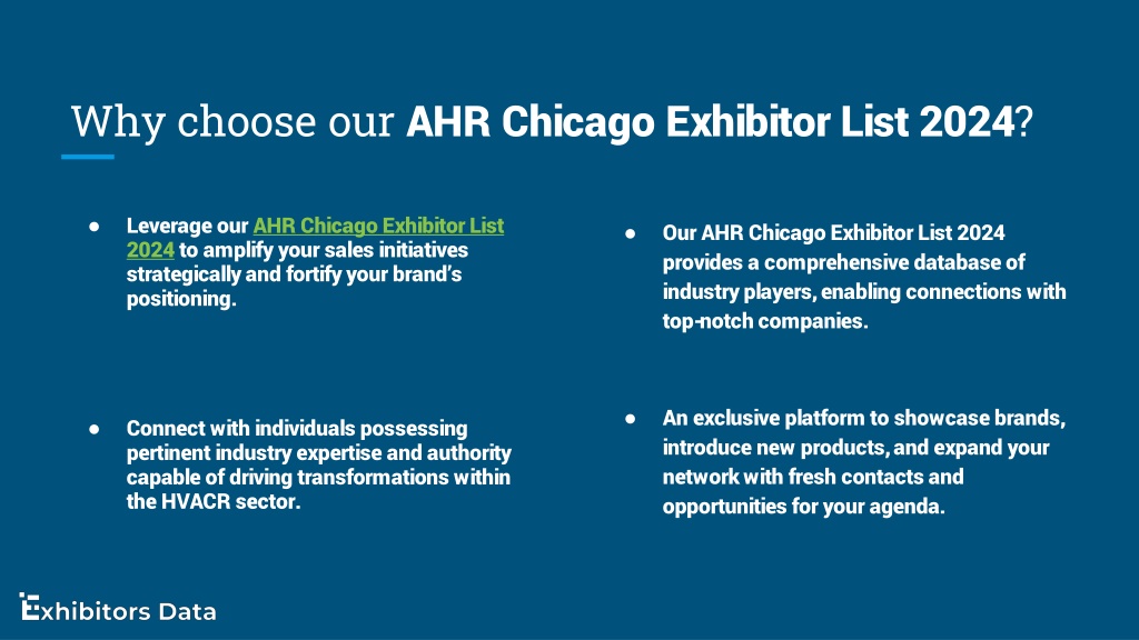 PPT AHR Chicago Exhibitor List 2024 PowerPoint Presentation, free