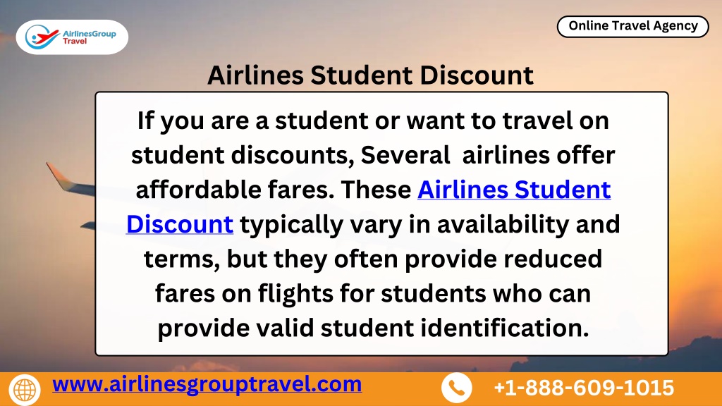 PPT Airlines Student Discount PowerPoint Presentation, free download