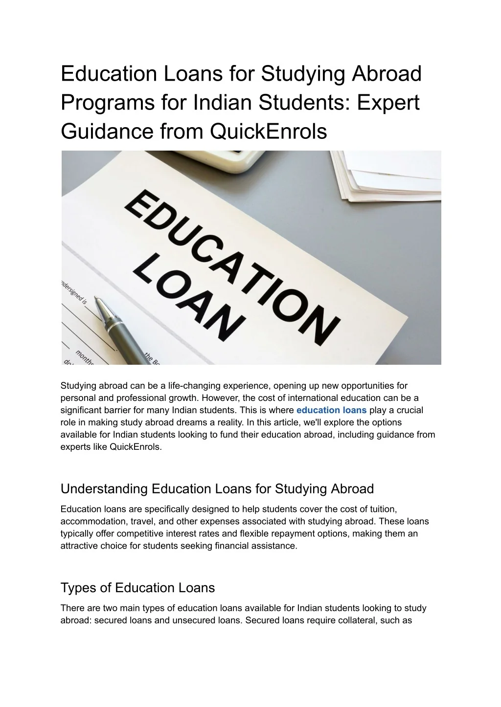PPT - Education Loans for Studying Abroad Programs for Indian Students ...