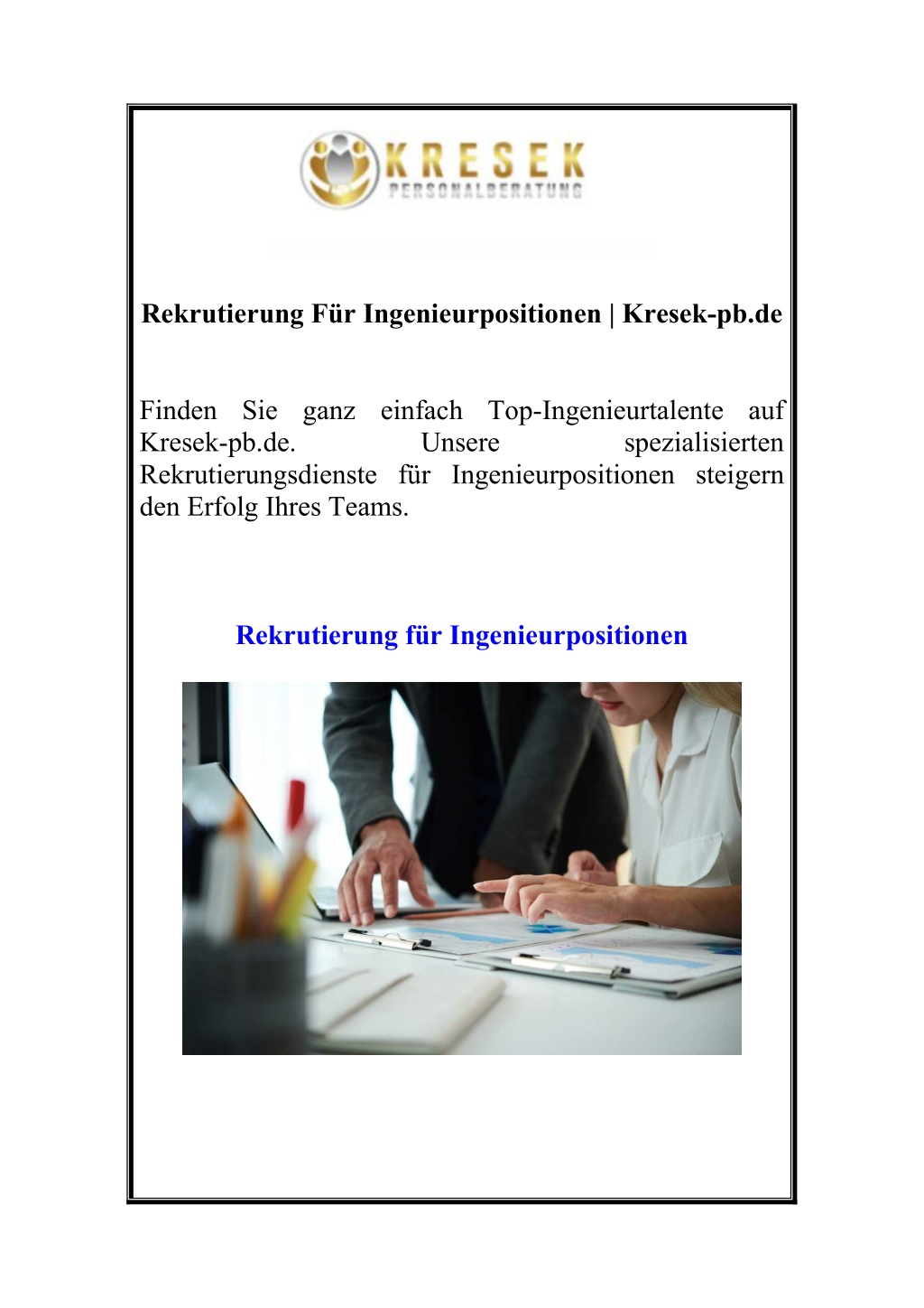 PPT - Rekrutierung Für Ingenieurpositionen Kresek-pb.de PowerPoint ...