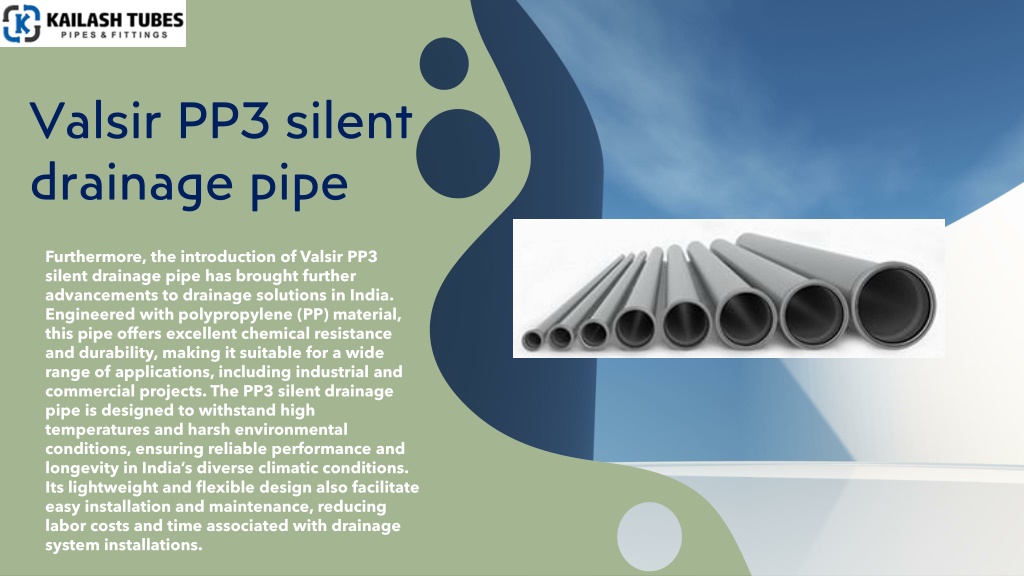 PPT - Valsir Triplus Silent Drainage Pipe: Innovation in Drainage Pipes ...