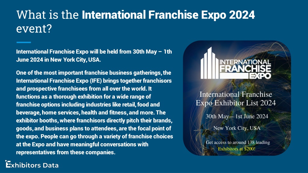 PPT International Franchise Expo Exhibitor List 2024 PowerPoint