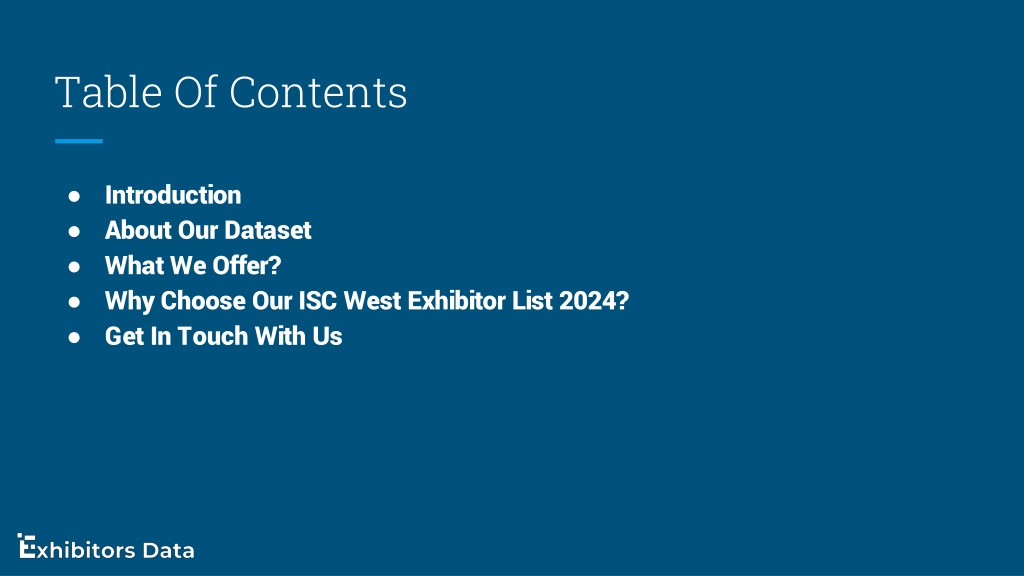 PPT ISC West Exhibitor List 2024 2024 PowerPoint Presentation, free