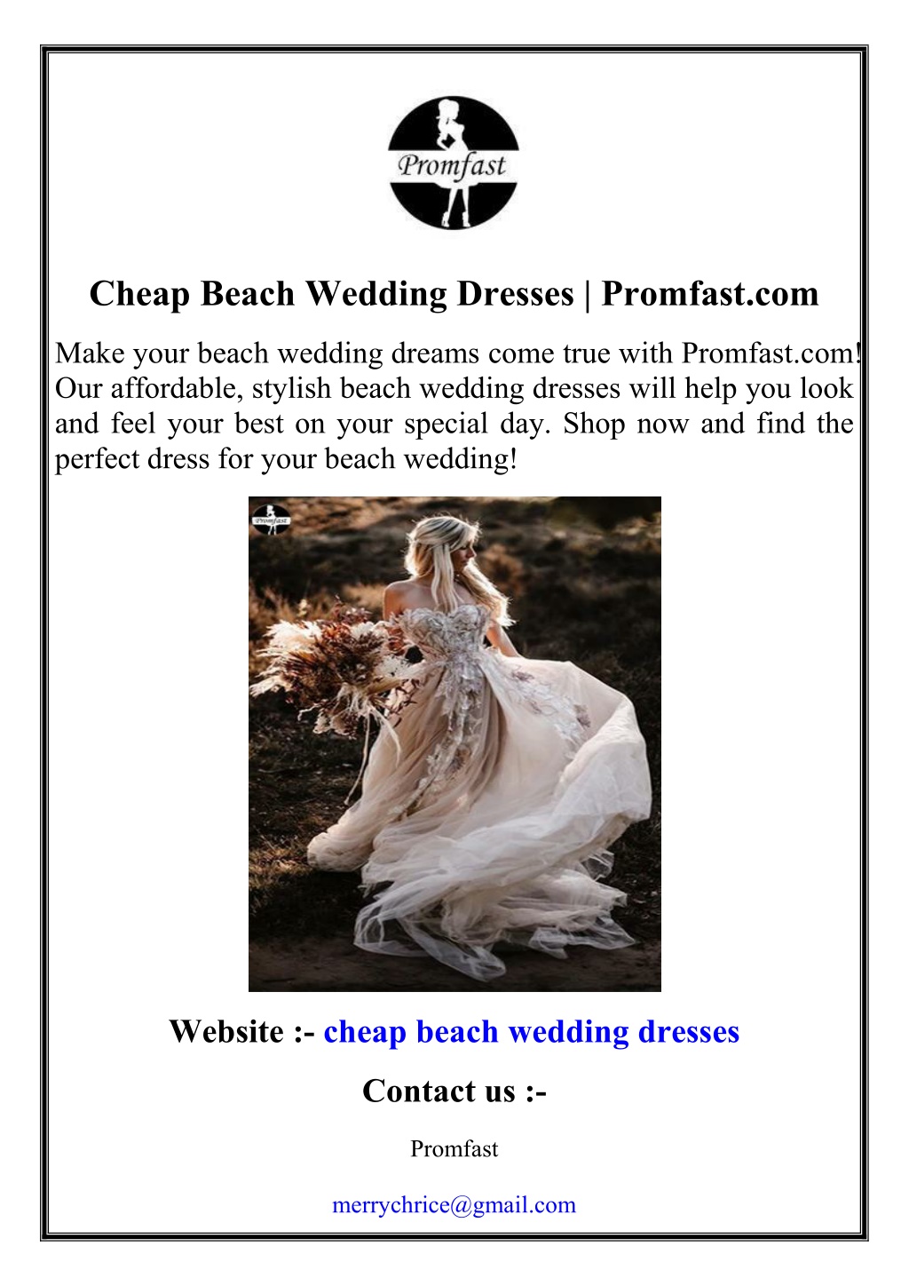 PPT - Cheap Beach Wedding Dresses Promfast.com PowerPoint Presentation ...