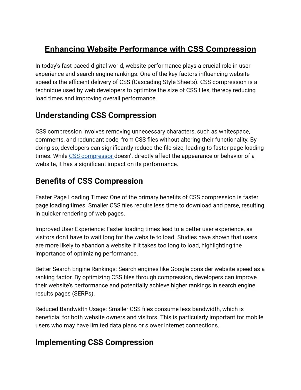 Css Compression Connector PPT - Unlocking Website Speed: The Power of CSS Compression | A ...