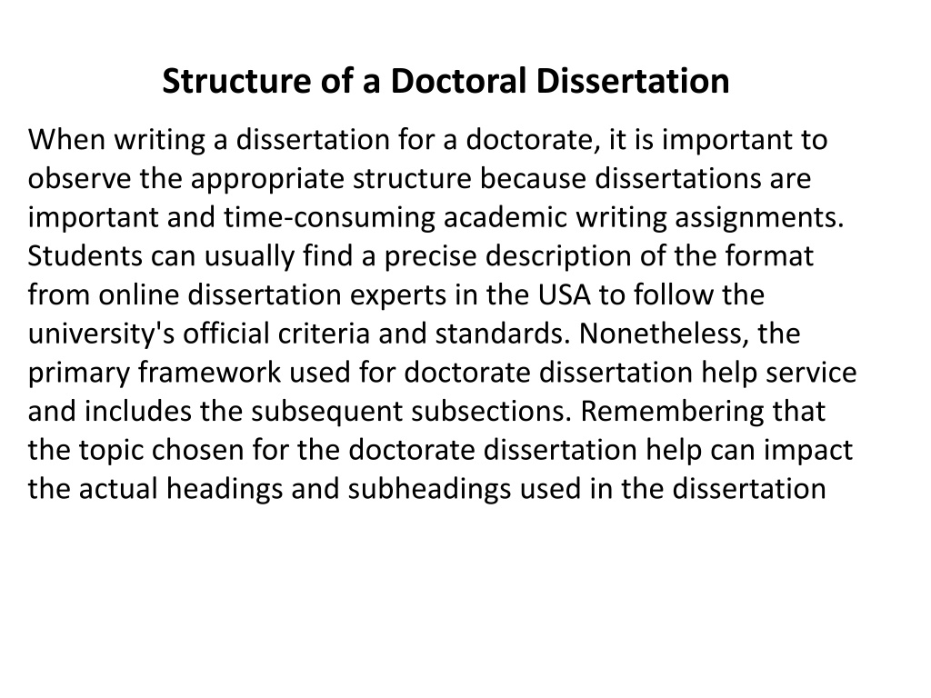 is doctoral dissertation capitalized