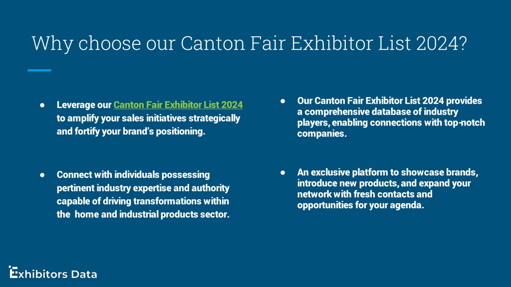 PPT Canton Fair Exhibitor List 2024 PowerPoint Presentation, free