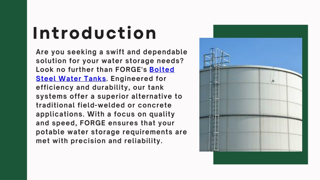 PPT - Bolted Steel Water Tanks: Precision Engineering for Potable Water ...