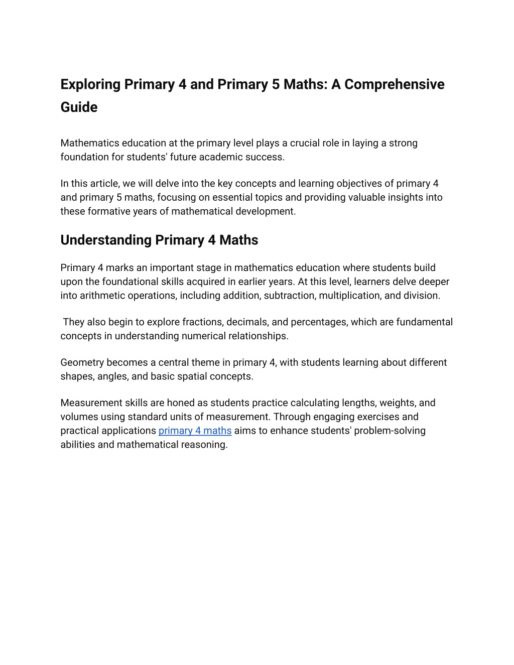 PPT - Exploring Primary 4 and Primary 5 Maths: A Comprehensive Guide ...