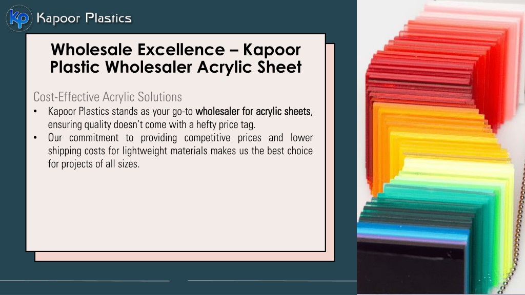 PPT - Welcome To Kapoor Plastics – Your Acrylic Sheets Expert ...