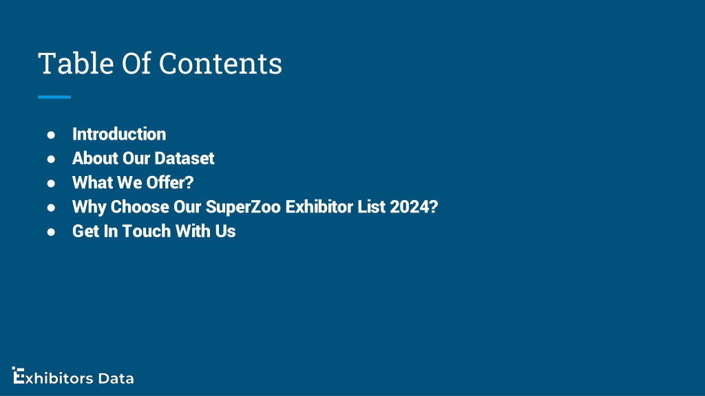 PPT SuperZoo Exhibitor List 2024 PowerPoint Presentation, free