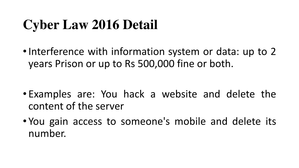 PPT - Cyber Law lecture PowerPoint Presentation, free download - ID ...