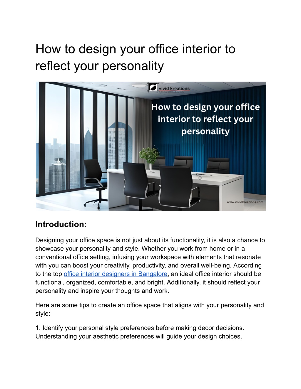 PPT - How to design your office interior to reflect your personality ...