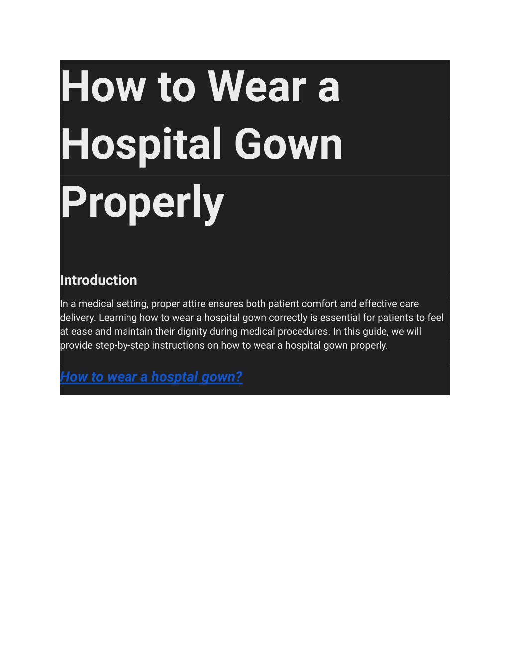 Ppt - How To Wear A Hosptal Gown Powerpoint Presentation, Free Download 