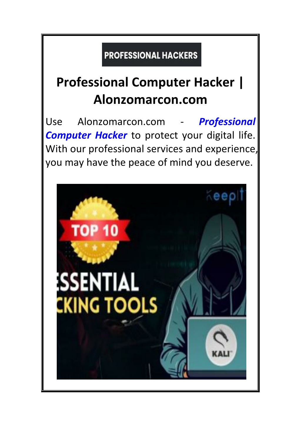 Ppt - Professional Computer Hacker Alonzomarcon.com Powerpoint 