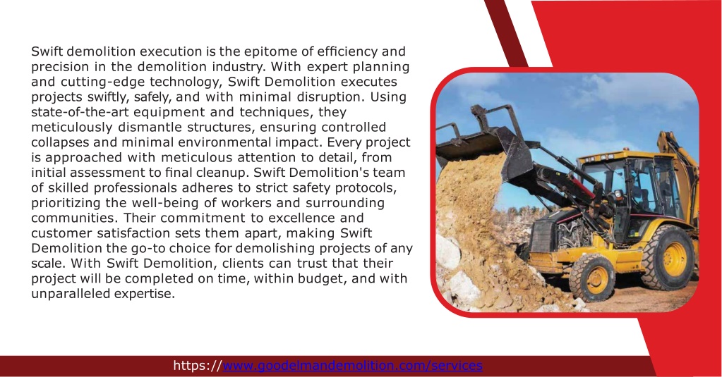 PPT - Swift Demolition Solutions by Goodelman Demolition & Waste ...