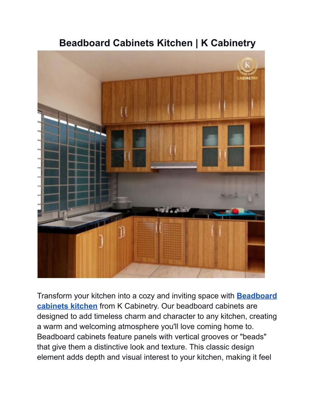 PPT - Beadboard Cabinets Kitchen _ K Cabinetry PowerPoint Presentation ...
