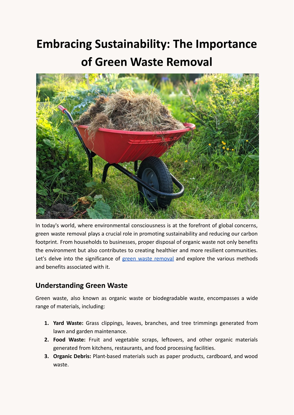 PPT - Embracing Sustainability: The Importance of Green Waste Removal ...