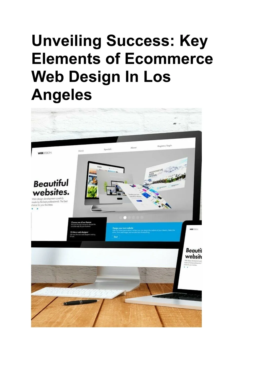 PPT - Key Elements of Ecommerce Web Design In Los Angeles PowerPoint ...