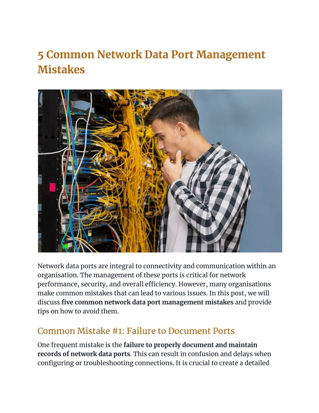 PPT - Avoid These 5 Common Network Data Port Management Mistakes ...