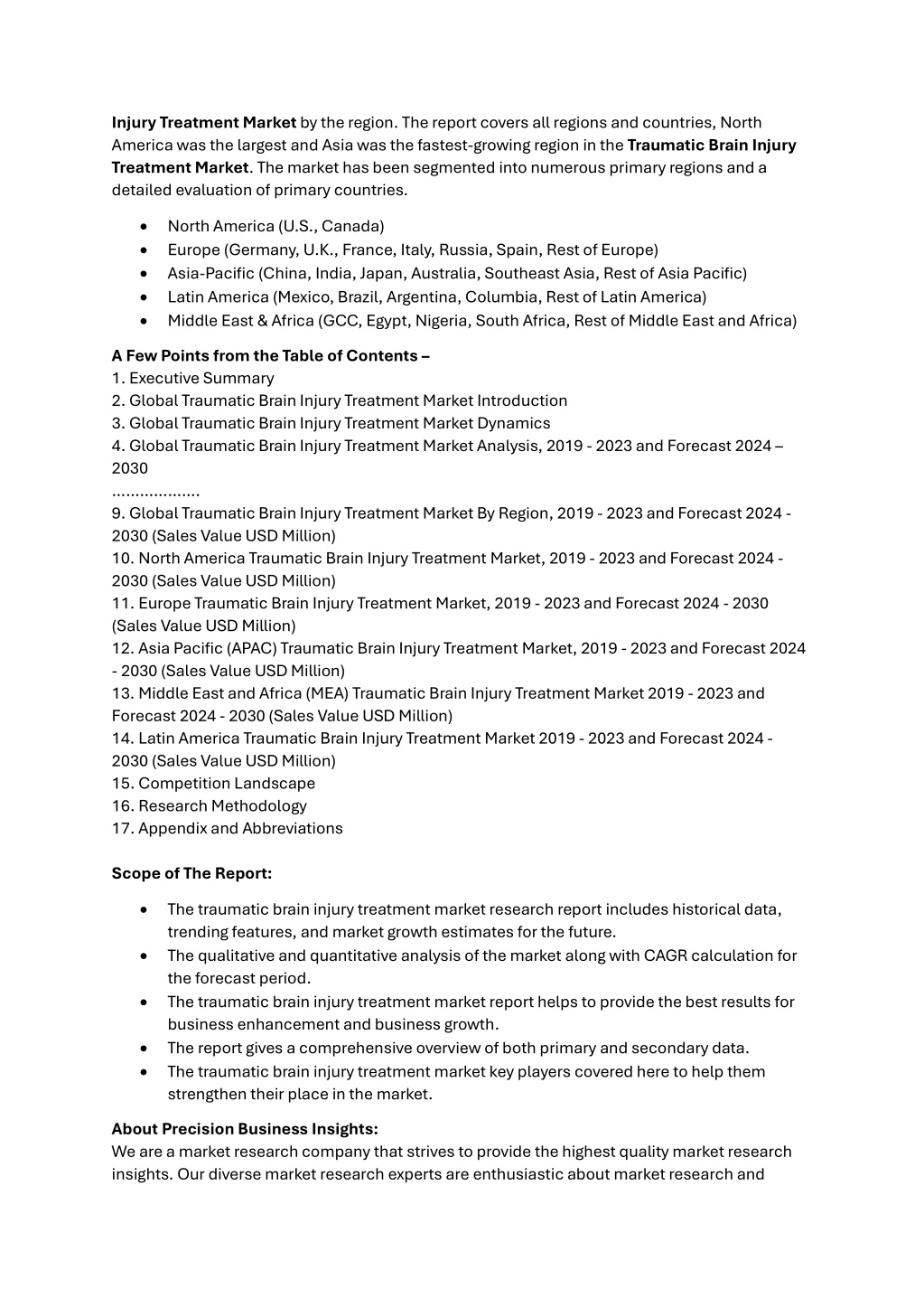 PPT - Traumatic Brain Injury Treatment Market Share Analysis 2024 ...