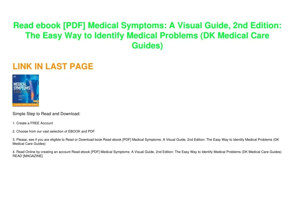 PPT - Read [PDF] Medical Symptoms: A Visual Guide, 2nd Edition: The E ...