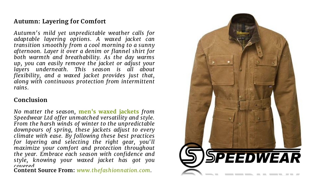 PPT - Men's Waxed Jackets: Your Year-Round Outdoor Companion PowerPoint ...