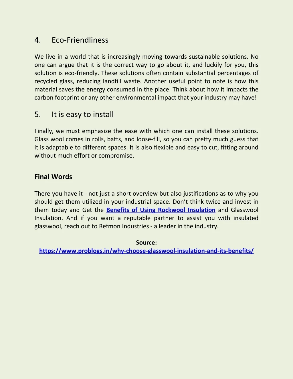 PPT - Why Choose Industrial Glasswool Insulation and It's Benefits ...