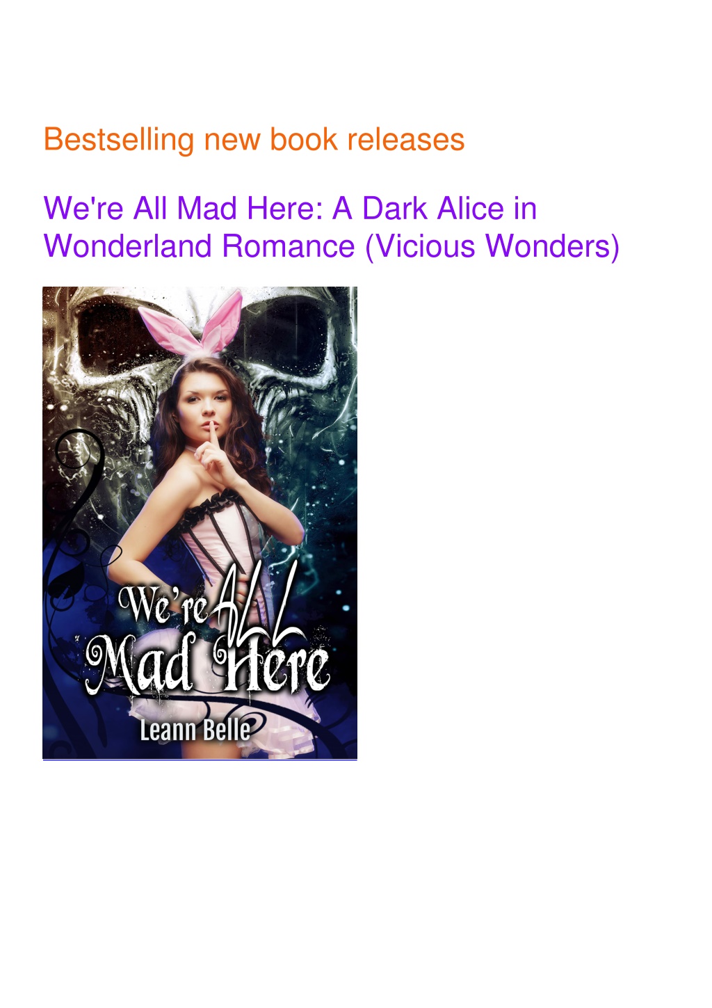 PPT - get⚡[PDF] We're All Mad Here: A Dark Alice in Wonderland Romance ...