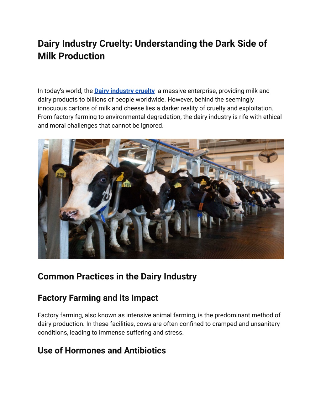 PPT - Factory Farming: Cruelty for Humans, Animals and the Planet ...