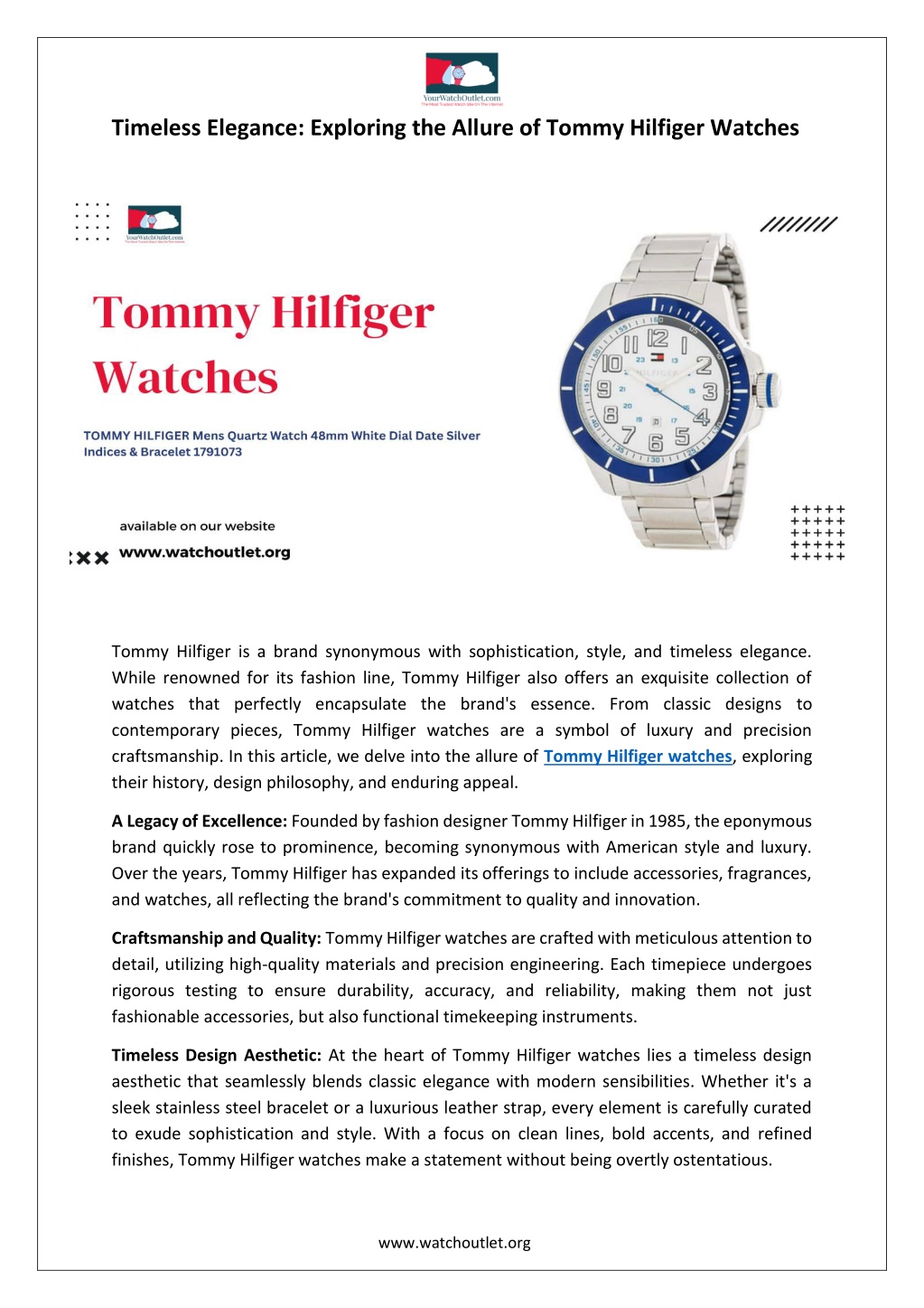 PPT - Timeless Elegance - Exploring the Allure of Tommy Hilfiger ...