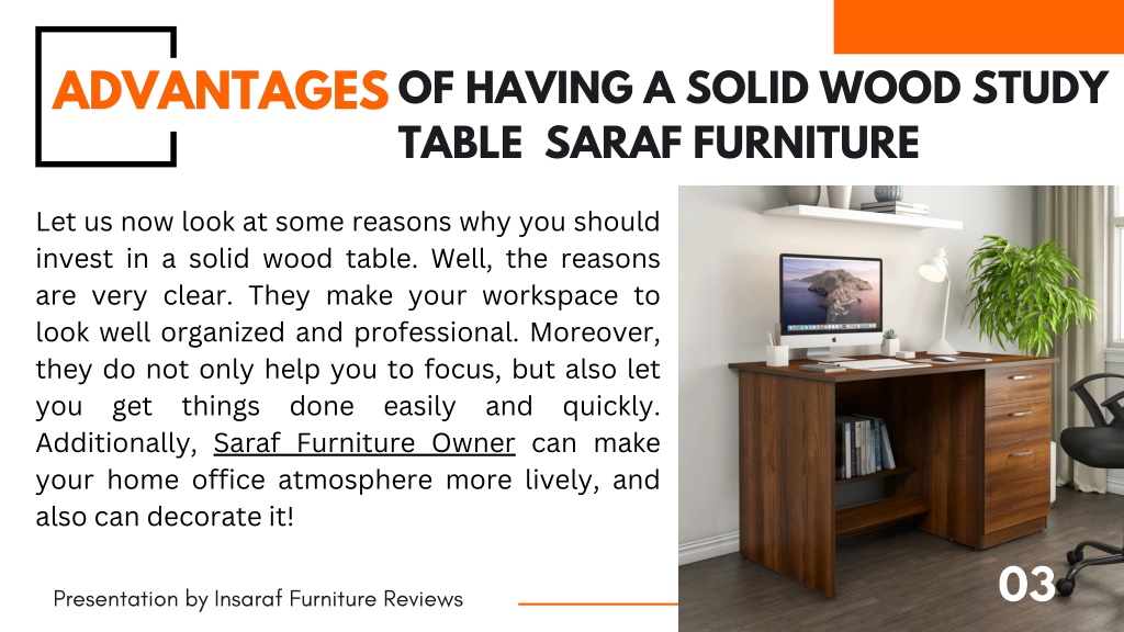 PPT - Guide to Finding the Perfect Solid Wood Study Table for Your Home ...