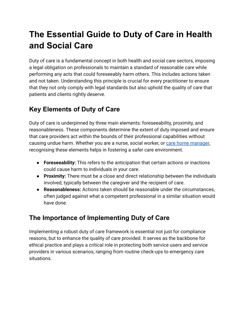 PPT - The Essential Guide to Duty of Care in Health and Social Care ...