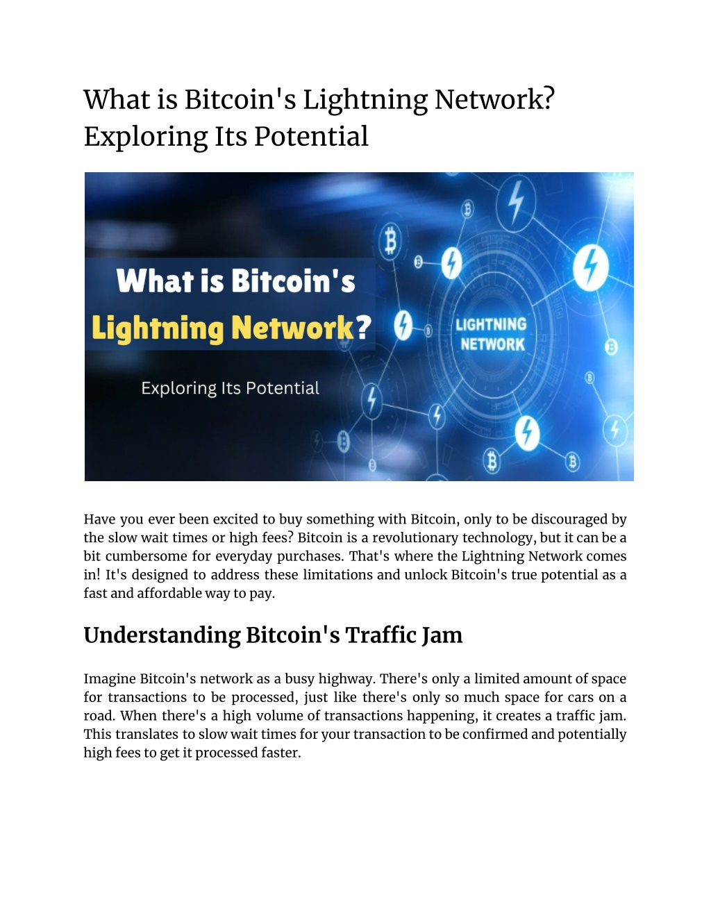 Unlocking Bitcoin’s True Potential: Harnessing The Power Of The Lightning Network